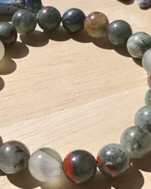 Natural African bloodstone bracelet